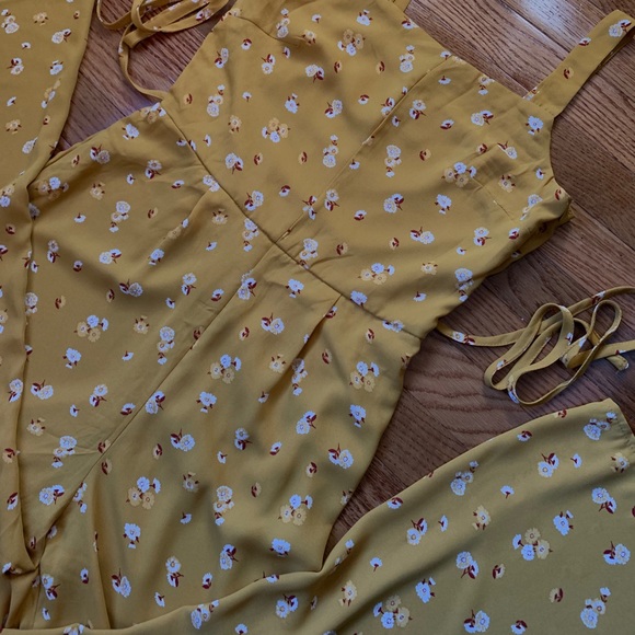 Blue Rain Francesca Flowered Yellow Jumpsuit - Picture 6 of 11